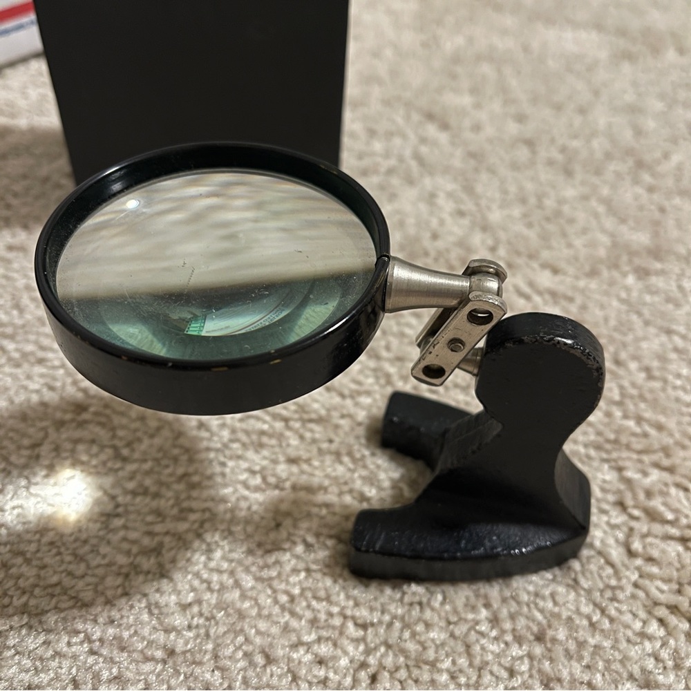 Vintage SWIFT & ANDERSON Boston metal Magnifying Glass heavyweight